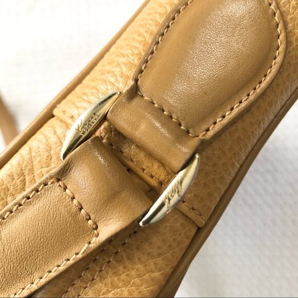 Mark Cross Vintage Tan Leather Rectangular Front Flap Top Zipper Crossbody Bag - Picture 14 of 14